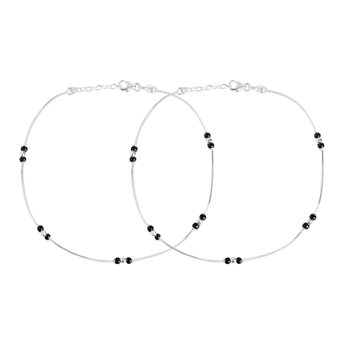 ZAVYA 925 Sterling Silver Beads Minimal Rhodium Anklet (Pair) | Gift for Women & Girls | With Certificate of Authenticity & 925 Stamp (B0CMDDQC3F) Amazon Price History, Amazon Price Tracker