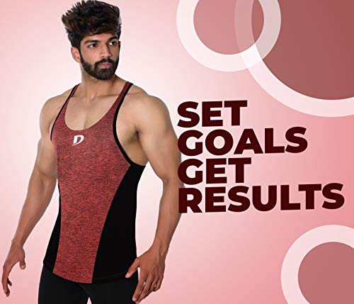Image of DECISIVE Fitness Men's Round Neck Gym Y-Back Designer Vest