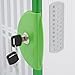 24 Slots Cell Phone Locker Portable Cell Phone Lock Box with Handle Lockable Mobile Phone Storage Cabinet Pocket Chart with Clear Door Cell Phone Holder for Office School Classroom Gym, Silver & Green