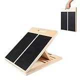 Balance Board Schrägbrett aus Holz Verstellbares Gleichgewichtstrainer Neigungsbrett Blackboard Fußtrainer Körper Stretch Brett für Wackelbrett Physiotherapie