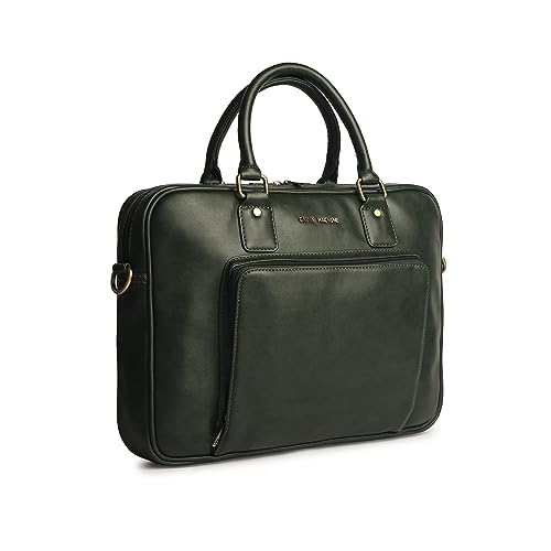 Image of Gauge Machine Professional Vegan Leather Messenger Briefcase Bag for Office |Fits upto 14 /15 / 16 inch Laptop |Separate Padded Laptop Compartment |Water Resistant |Men & Women |16L