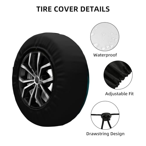Image of The Best Memories are Made Camping Spare Tire Cover Universal Fit for Trailer RV SUV Truck Camper Weatherproof Wheel Cover 14 inch