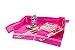 Fun N' Fly Foldable Travel Tray - Pink-Purple Portable Durable Kids, Toddler, Baby Play Space and Snack Desk for Airplane Travel by FunnFly