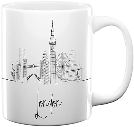 Miniatura 495 de Taza de cerámica Madrid Spain Skyline, taza blanca de recuerdo de Europa de 11 onzas, taza de café personalizada, regalo para cumpleaños, taza