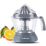 La Reveuse 25 oz/750 ml Electric Citrus Juicer for Grapefruit Orange Lemon Lime Juice, Grey