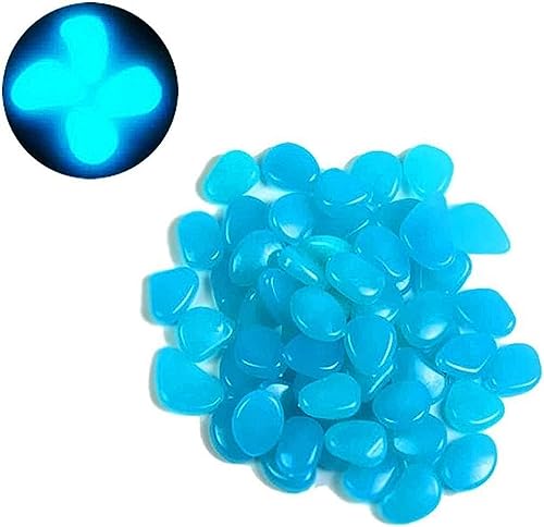 Leuchtende Fischbecken Kieselsteine, Garten Kiesel Kieselsteine, leuchtende Steine, leuchtende Steine für Gehwege, Gartenwege, Terrasse, Rasen, Garten, Hofdekoration (Farbe: B, Größe: 500 Stück) – Bild 3