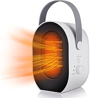Fan Heater Electric Heater with 1200W/600W Heating Modes, Portable Heaters for Home Low Energy 3 Timing Settings, Tip-Over and Overheat Protection, Space Small Heaters for Room Bedroom Office