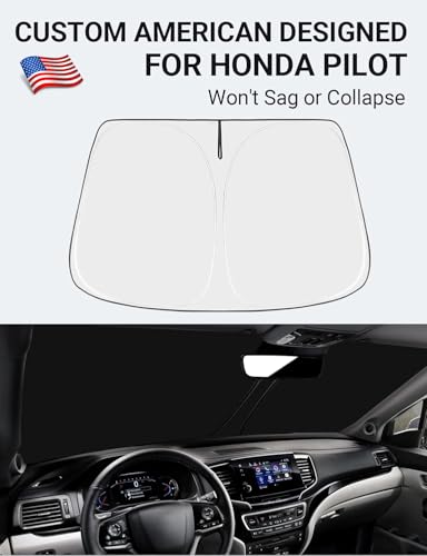 Image of Proadsy 2026 Upgrade Front Windshield Sun Shade Foldable Sunshade Protector Custom Fit 2016-2025 2026 Pilot EX-L Special Edition Elite Black Edition Touring Accessories