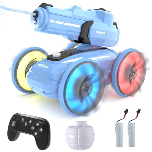 3-in-1 Remote Control Car RC Boat & Water Gun Amphibious rc car Toy with Gesture Control Wristband, Self-Loading Water Squirt Gun for Pool Lake Beach, Land & Water rc Cars for Boys Girls Ages 6-12