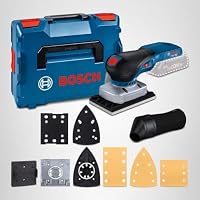 Bosch Professional 18V System Akku Schwingschleifer GSS 18V-13 (bürstenloser Motor, inkl. Staubbeutel, 3x Schleifplatte, 3x Schleifblatt, Lochwerkzeug, L-BOXX, ohne Akku/ Ladegerät) – Ansicht 7