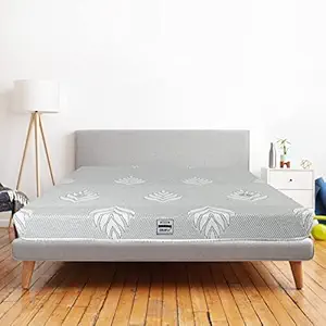 COLOFLY Orthopedic HR & Memory Foam 6 Inch Single Size Mattress (Medium Firm, Grey, 75x36x6) + 1 Zippered Cover of Same Size