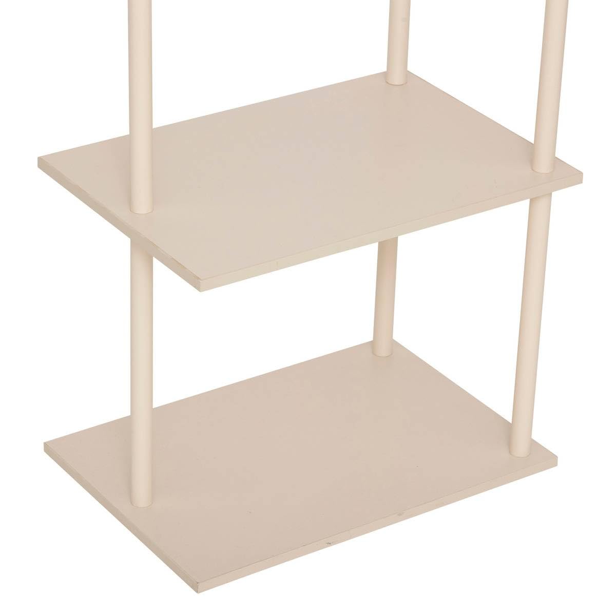 5 five simply smart 5Five - Portant à Vêtement LINY Beige en Metal et Bois - Barre Simple - 45x31x164cm - Organisation Dressing, Accessoire pour Habits
