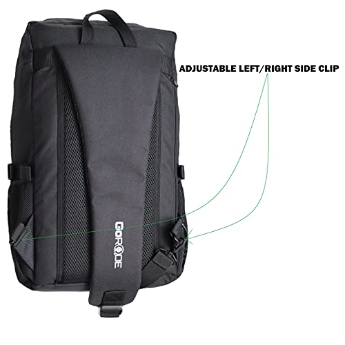 Goride Sling Single Strap Electric Longboard Skateboard Backpack Bag Carrier With Laptop Holder (Black) Medium #TOP2