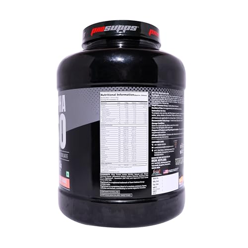 Image of PROSUPPS Alpha Iso Premium Whey Protein Isolate - 1.8kg (Strawberry Shake) | 25g Protein, 12g EAA, Zero Sugar | Muscle Growth & Recovery for Men & Women