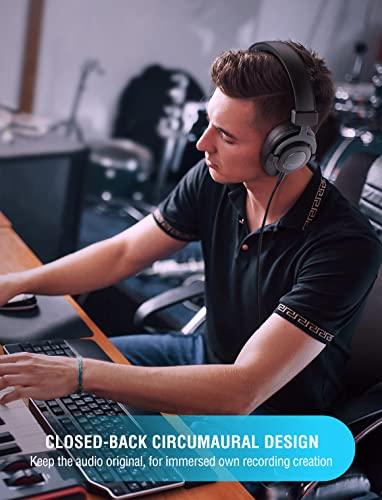 Fifine Condenser Mic And 3.5Mm/6.35Mm Headphones For Studio Monitor, Rgb Gaming Mic With Quick Mute, Gain Control, Wired Headphones For Podcast Monitoring, Streaming (A6V+H8) #TOP5