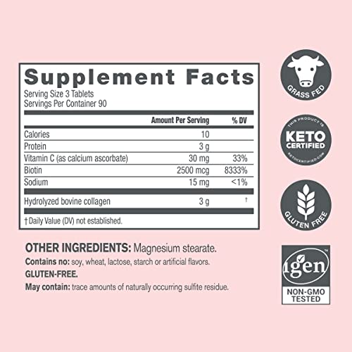 Neocell Super Collagen With Vitamin C And Biotin, Skin, Hair And Nails Supplement, Includes Antioxidants, Tablet, 180 Count, 1 Bottle #TOP2