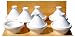 GOTO Platos blancos pequeños de Tajín 7cm X6 cerámica