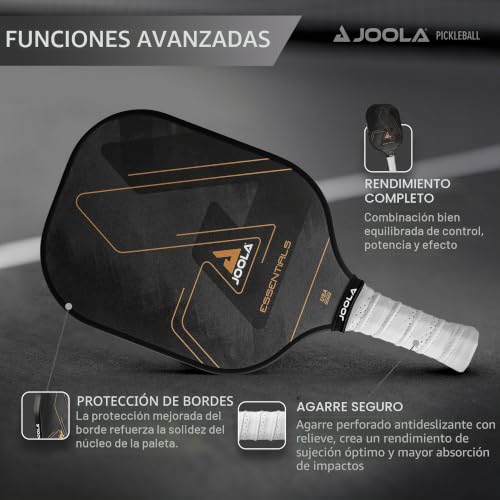 Miniatura 3 de Joola Pickleball Essentials Paddle Pickleball-Schläger Con Superficie De Fibra De Vidrio, Núcleo De Polímero Y Certificación Usapa - Ideal Para Principiantes Y Jugadores Recreativos, Negro