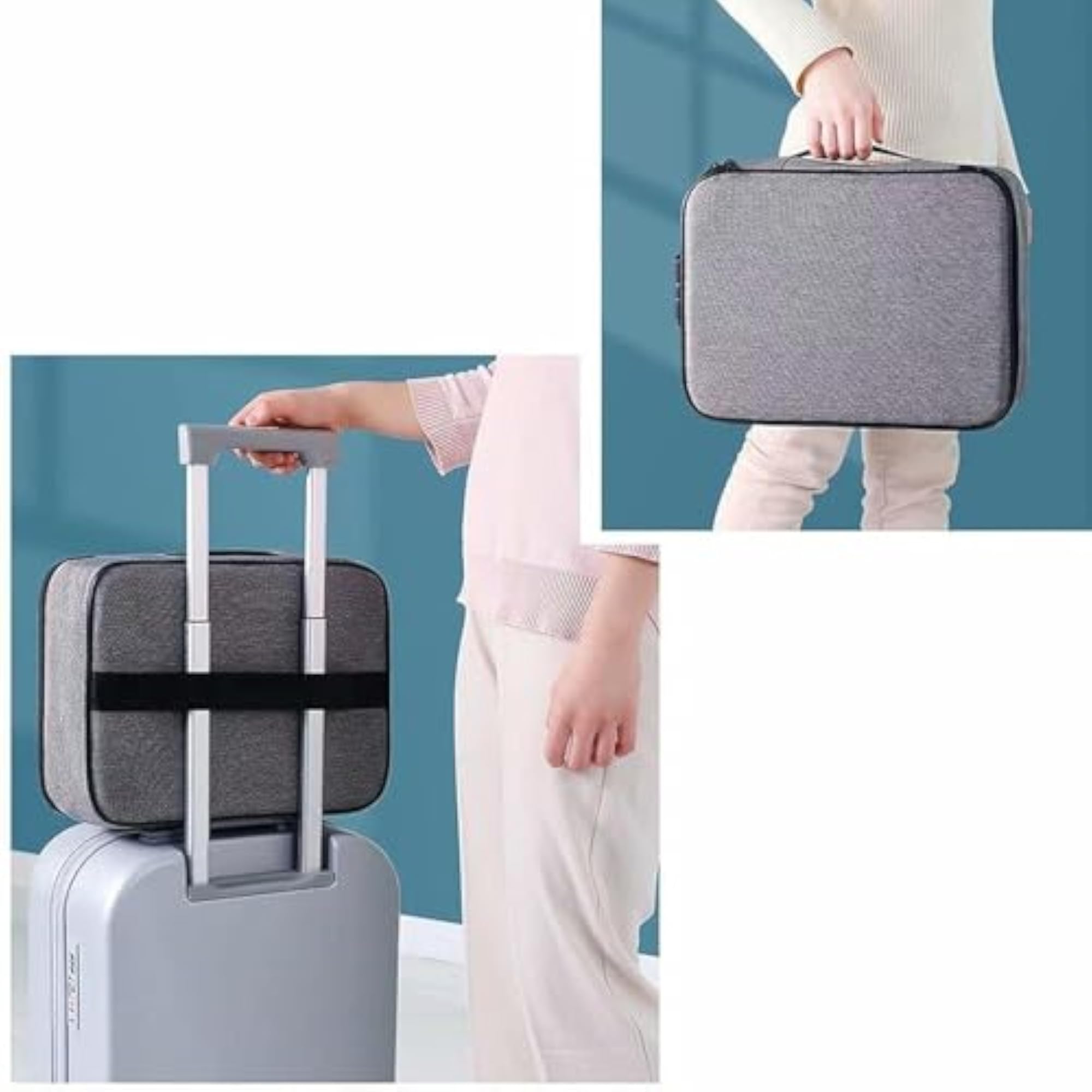 Document Organizer Bag with Lock, Waterproof