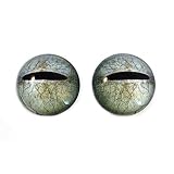 GLASS EYES: Glass eye cabochons for jewelry making, doll sculptures, taxidermy, and other crafting projects. FLATBACK CABOCHONS: Slightly domed on the surface of the eye, and flatback on the backs. VERSATILE: Use these glass eye cabcohons in doll mak...