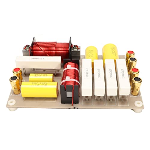 Jelquix Speaker Crossover 2 Way, Passive Frequency Divider Professional High Power 800W HiFi Crossover with Built in Insurance for Stage Speakers 10 12 15 18 Inch