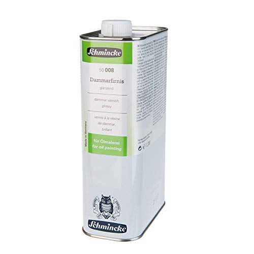 Schmincke - Dammarfirnis, 50008, Naturharzfirnis glänzend, Schlussfirnis für die Ölmalerei, glänzend, gilbungsarm, schnell trocknend, 1000 ml