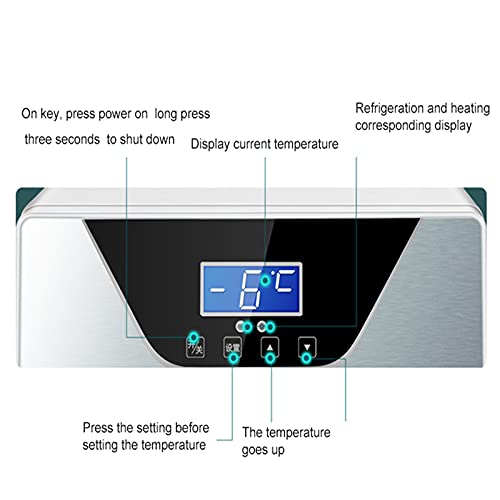 Mini Koelkast, 20L Twodoor Drie-Core Vriezer/Grote capaciteit, Smart Touchscreen/Verwarming en Koeling Verstelbare besturing, Geschikt voor auto/familie/reizen,Goud - Afbeelding 6