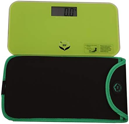 NewlineNY Green Mini Bathroom Travel Scale with Protection Sleeve, SBB0719MLG+101BG
