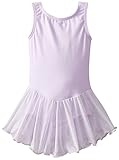 Clementine Apparel Girls' Little (2-7) Leotard Dress Sleeveless Tank One Piece Ballerina Top Dancewear Costume, Lilac, 3-4