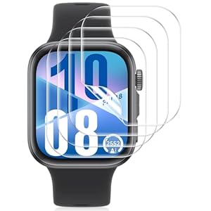 Pnakqil 4 Stück Schutzfolie für Huawei Watch Fit 4 Displayschutz | Flexible TPU Folie [Blasenfrei] - HD Klar Anti-Kratzen Displayschutzfolie, Vollständige Abdeckung Displayfolie für Huawei Watch Fit 4
