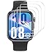 Pnakqil 4 Stück Schutzfolie für Huawei Watch Fit 4 Displayschutz | Flexible TPU Folie [Blasenfrei] - HD Klar Anti-Kratzen Displayschutzfolie, Vollständige Abdeckung Displayfolie für Huawei Watch Fit 4