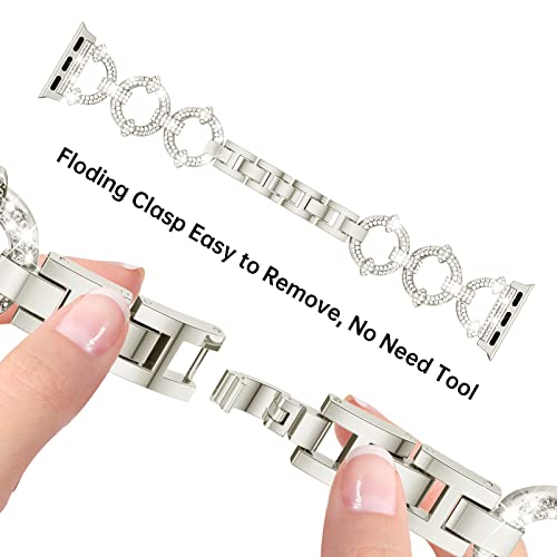 Image of Mesime Bling Jewelry Band Compatible with Apple Watch Bands for Women