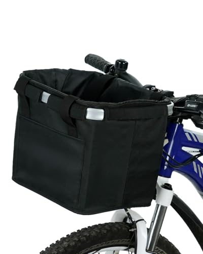Diurwur®Fahrradkorb vorne wasserdicht Fahrrad Lenkerkorb Abnehmbarer Tragekorb Klein Einkaufskorb Picknickkorb Fahrradkorb faltbar Lenkerkorb mit Fahrrad Zubehör