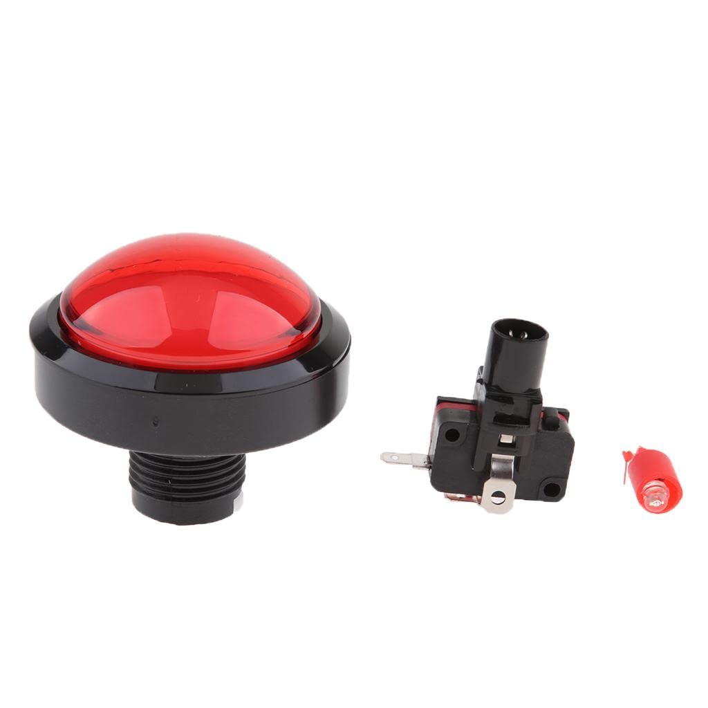 Enakshi Dome Convex Type LED Illuminated Push Button for Arcade Machine Games Red Collectibles | Arcade Jukeboxes & Pinball | Arcade Gaming | Replacement Parts (B0CDPPRQM6) Amazon Price History, Amazon Price Tracker