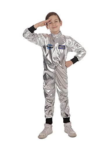 Bristol Novelty Fato de astronauta prateado, tamanho L, multicolorido (CC482) Halloween