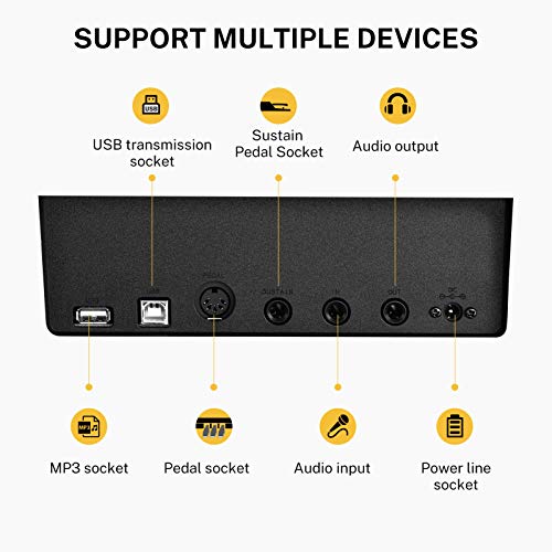 image for Donner DEP-20 Beginner Digital Piano 88 Key Full Size Weighted Keyboar