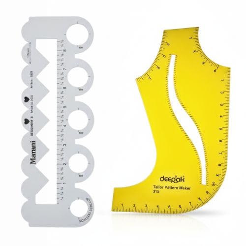Deepak Tailor Pattern Maker 315, Professional Curved Ruler, Yellow-image-11