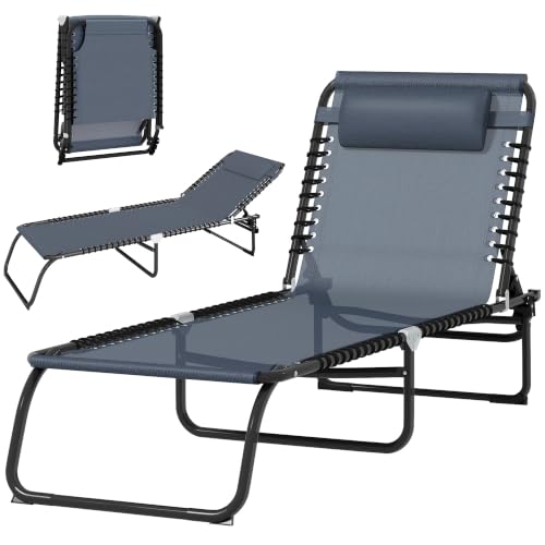 Outsunny Folding Chaise Lounge