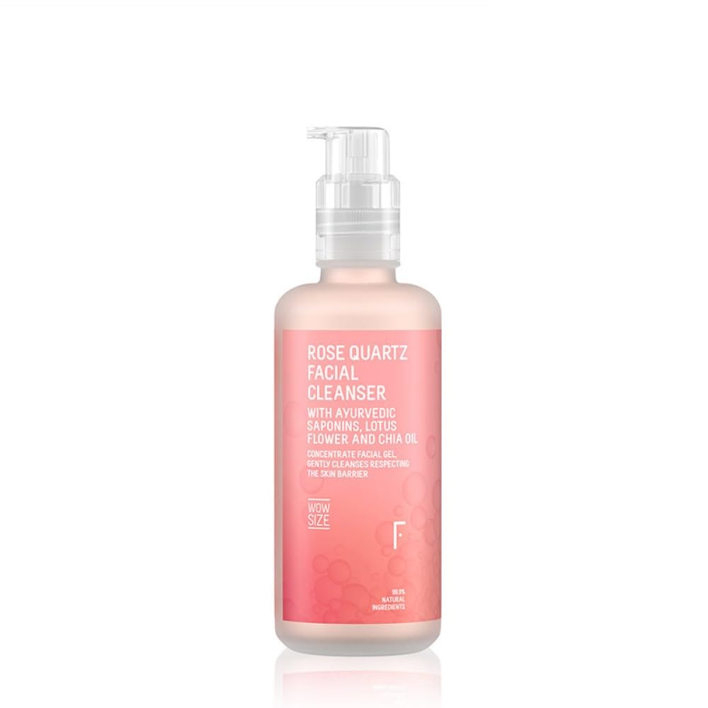Freshly Cosmetics Limpiador facial 99% natural formato gel para una limpieza sin irritación. Rose Quartz, 200 ml