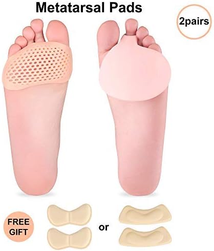 Metatarsal Pads Set Ball of Foot Pain Relief Soft Gel Cushion Insoles Shoe High Heel Inserts Heel Pads 3 Pairs (6 Pieces) for Bunions, Mortons Neuroma,Metatarsalgia