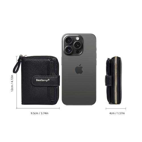 Small Women Wallet PU Leather RFID Blocking Bifold Card Holder Purse with Zipper Coin Pocket Ladies Clutch Wallet3