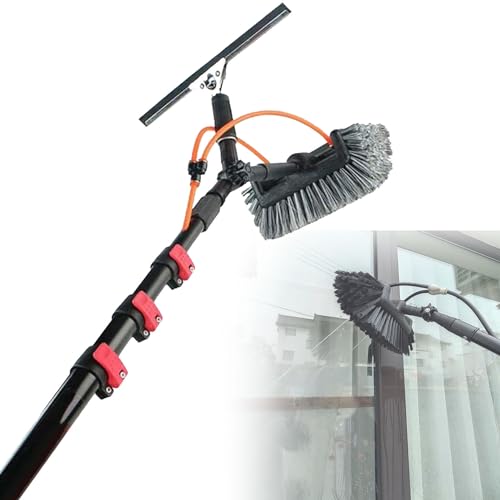 Brosse télescopique pour nettoyage de panneaux photovoltaïques et vitres de véranda, kit 5,4 m