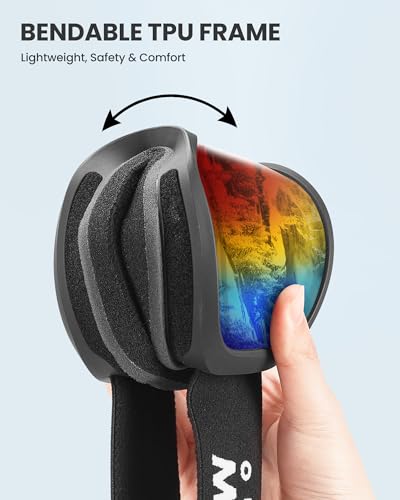 OutdoorMaster Owl Ski Goggles OTG, Snow Snowboard Goggles for Men Women Youth, Anti-Fog, 100% UV Protection - Image 4