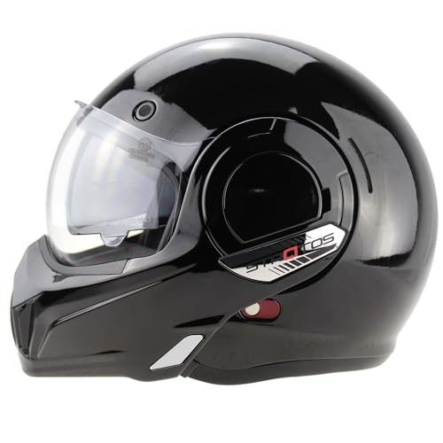 VPR F242 P/J Reverse Flip-Up Motorcycle Helmet - Double Visor Modular Jet Crash Helmet for Racing Sports Touring - Road Legal ECE 22.06 Approved Motorbike...