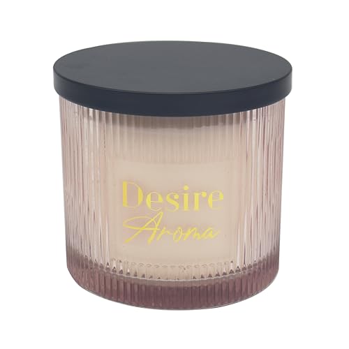 Lesser & Pavey Velvet Rose and Oud Scented Candle 400g in Glass Jar | Long Lasting Floral and Woody Wax Candle for Home Fragrance | Ideal for Bedroom Living Room Bathroom