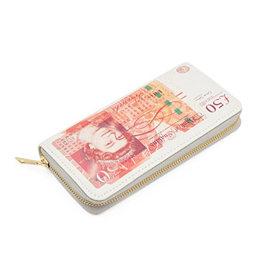 Premium Currency Money Print PU Leather Zip Around Wallet3