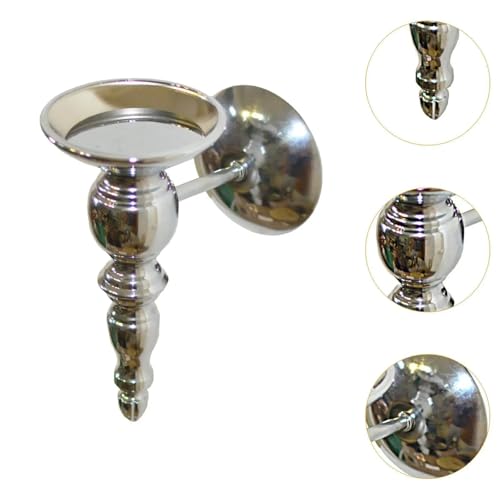 Portavelas de pared, 3 piezas, elegante decoración del hogar para baño, chimenea, bodas (dorado)