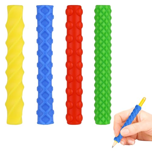 Sensory Pencil�O���b�v�Z�b�g �q���Ƒ�l�p �V���R���y���V���X���[�u �t�B�W�F�b�g/����/ADHD�p����c�[�� �l�ԍH�w�I �E�����܂��͍������p �ė��p�\ (�����_���J���[)