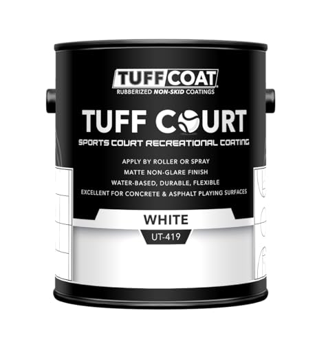 Image of Tuff Coat Tuff Court UT-419 1-Gl White Non-Skid Durable Sport Court Paint Coating for Pickleball, Tennis, and Basketball Courts