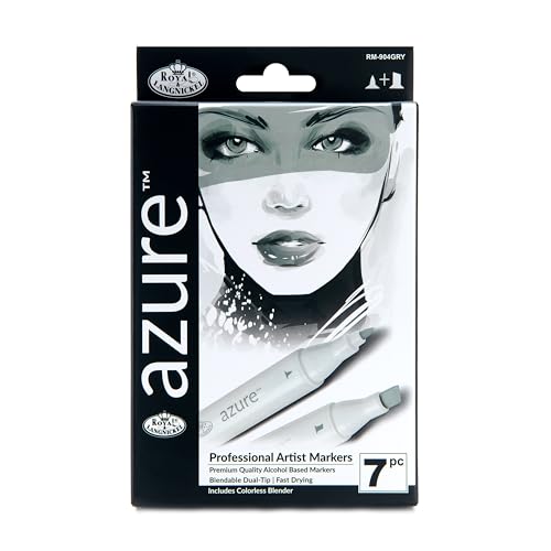Royal and Langnickel Azure Marker Set 7/Package - Grayscale Colours